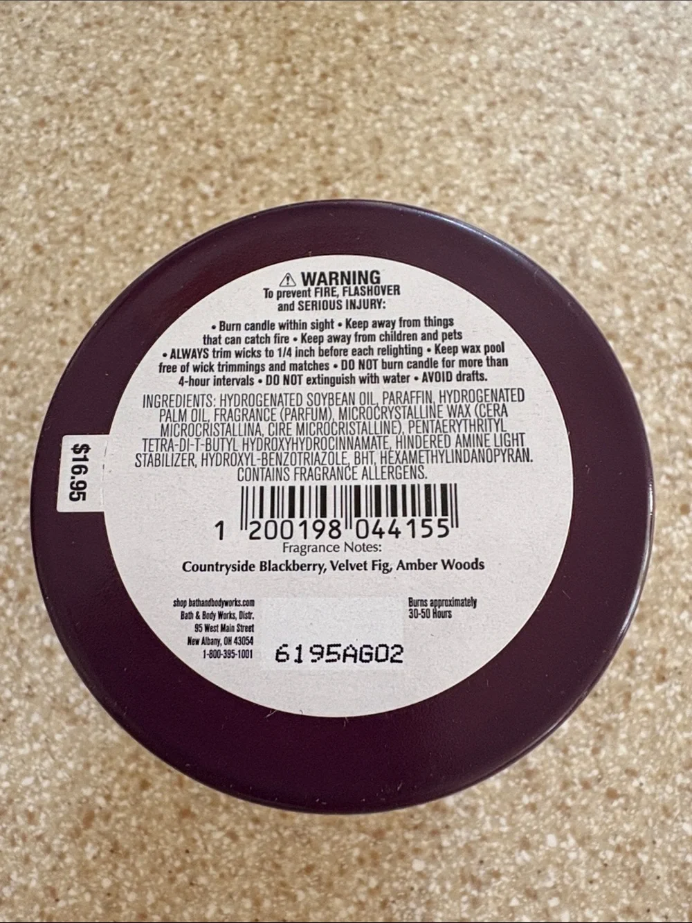 Bath & Body Works Wild Blackberry Jam Single Wick Candle